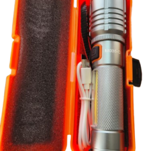 Care 4 Mini Flashlight MZ-035 – A compact, adjustable torch with zoom focus, 3 lighting modes, and a desk lamp function, ideal for emergency and outdoor use.