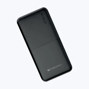 Zebronics MB10000S3 Power Bank – 10,000mAh capacity, dual USB output, fast charging, and compact design for reliable power backup.