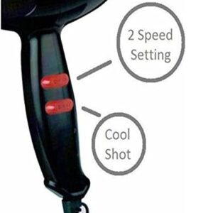 Nova V&G Hair Dryer, 1800Watt, NV-6130 Model for all type professional hair dryer for men and women with 2 speed and 2 heat setting removable fiter (black)