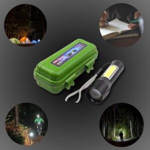 USB Rechargeable Metal Body Mini Waterproof Torch Light high Power Long Distance COB,Flash Light with