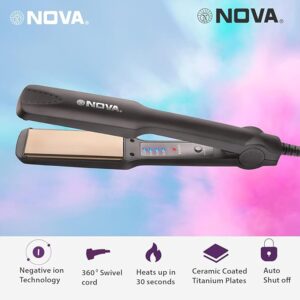 Nova NHS 329 Hair Straightener (Black)