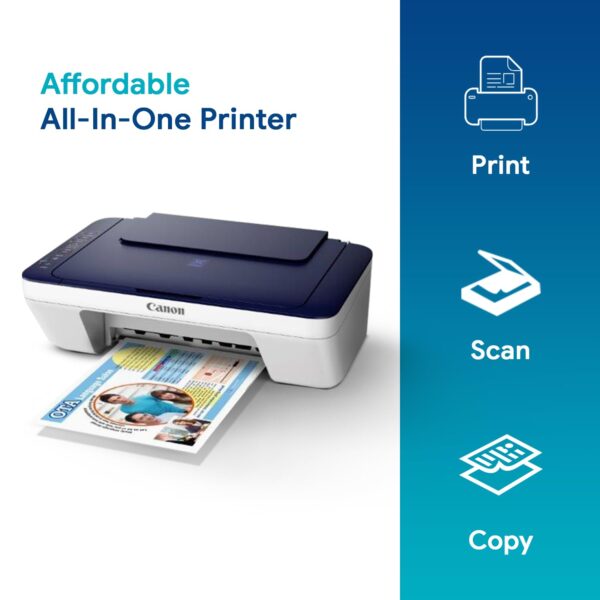 Canon PIXMA E470 All in One (Print, Scan, Copy) WiFi Ink Efficient Colour Printer for Home - Image 2
