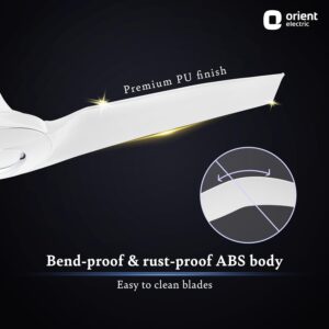 Orient Electric’s 1320 mm Aerostorm ceiling fan |Best-in-class 18-pole motor | Rust-proof ABS blades |100% Copper motor |Whisper-quiet operation | 2-year warranty | White, pack of 1