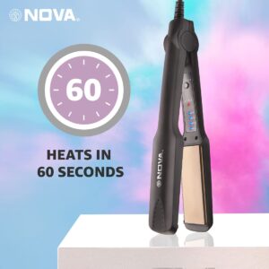Nova NHS 329 Hair Straightener (Black)