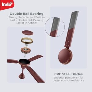 Indo 48 Inches High Speed Ceiling Fan for Home | 1200 mm |