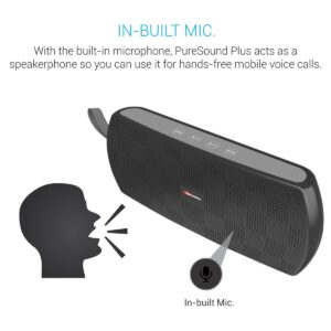 Portronics PureSound Plus Portable Bluetooth 2.1 Wireless Stereo Speaker (Black)