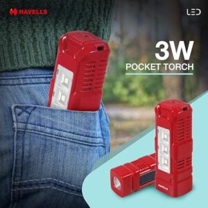 Havells 3W 2 in 1 Lantern|Energy Efficient|Solar and USB Charging Mode|Lantern Cum Torch|Made in India