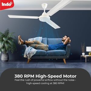 Indo Vegus Celling Fan 1 Star -1200 mm White