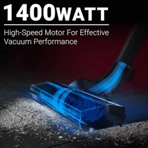 INALSA Vacuum Cleaner for Home 1400W Bagless - Aristo | HEPA Filter, Powerful Suction & High Energy Efficiency| 1.5 L Dust Collector, 1 Years Warranty (Red/Black)