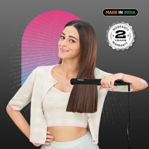 Vega Adore Hair Straightener for Women with Ceramic Coated Plates & Quick Heat-Up, Power ON/OFF Button,, Easy Lock Button (VHSH-18),