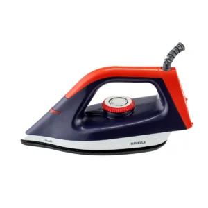 Havells ABS Stealth 1000 Watt Dry Iron With American Heritage Non Stick Sole Plate, Aerodynamic Design, Easy Grip Temperature Knob & 2 Years Warranty. (Blue), 1000 Watts
