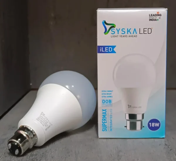 Syska SSK-SRL-BHK-18W LED Bulb, 120 lm/W, Cool White