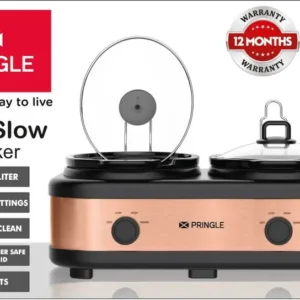 PRINGLE Electric Slow Cooker | Ceramic Pot with Glass Lid | FW 1812 - Capacity 5L Slow Cooker  (5 L)