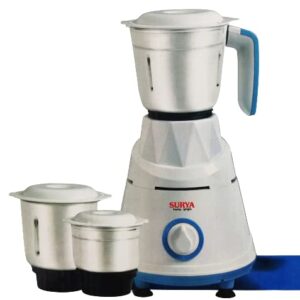 Surya Xpert 500W Mixer Grinder, 3 Jars (White)