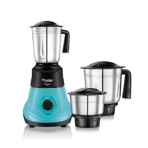 Prestige Superb Plus 500W Mixer Grinder 3 stainless-steel Jars|with improved motor & 5 year warranty on motor|Overload protection|Blue and Black