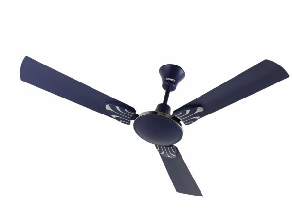 Surya Divine 1200MM Ceiling Fans | for up-beat Living rooms, Bedrooms, Dens, Common Areas, Home and Office (Blue)