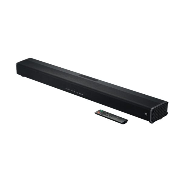 Portronics Sound Slick IV 120W Bluetooth Wireless Soundbar with Inbuilt Woofer, LED Display, 3.5mm Aux in, USB Pen Drive Input, Optical Input Port, Loud & Clear Sound(Black)
