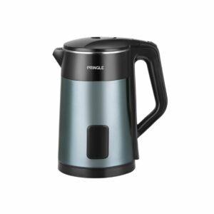 Pringle Electric Kettle Double Wall 2L - AQUA 1500W with Boil Dry Protection & Auto-Shut Off| Inbuilt SS Filter Sieve, Concealed Heating Element| 360 Deg Cordless Base, Green