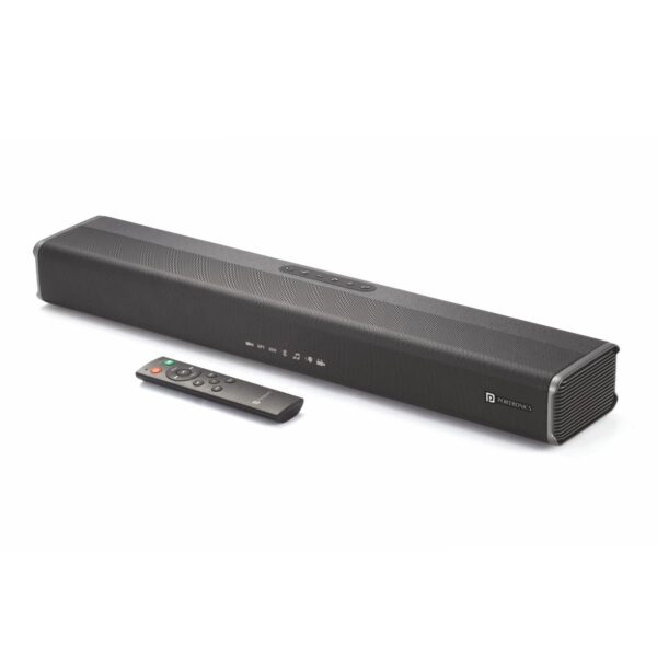 Portronics Sound Slick 5 80W Bluetooth Wireless Soundbar with LED Display, 3.5mm Aux-in, Supports USB, Optical Input Port, Remote Control(Black)