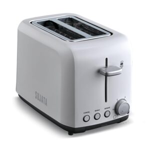 Sujata 830 W Pop-up 2 Slice Toaster PT01 White | Reheat and Defrost Function | 6 Heating Modes | Crumbs Tray | High Lift Toast | Extra Wide Toast Slot