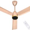 Sujata BLDC Fans Ceiling 1200mm | 3 Years Warranty | BLDC Ceiling Fan with Remote Control, 5 Star BEE Rating Energy Efficient, 100% Copper Winding, High Air Delivery (Slim Air - Topaz Gold)