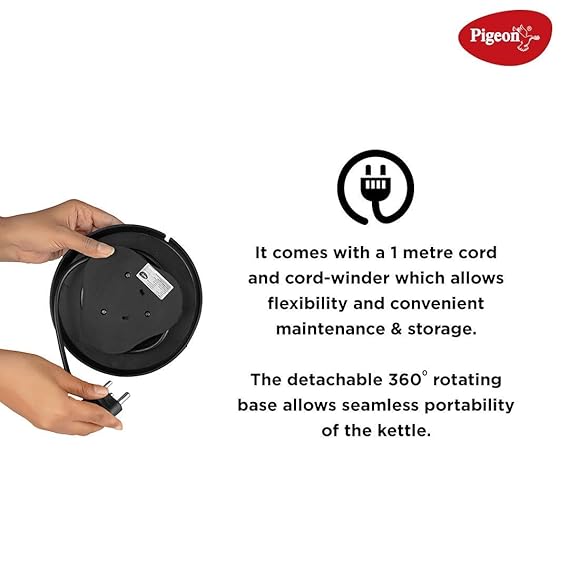 Pigeon by Stovekraft 1.5 Litre Stainless Steel Hot Electric Kettle - Image 4