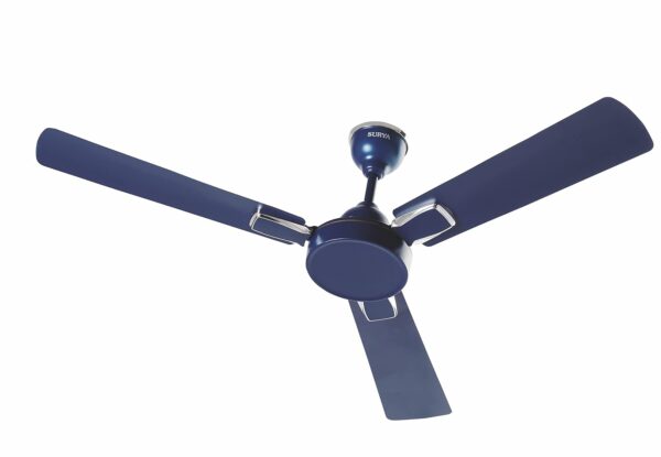 Surya Blaze 1200MM Ceiling Fans | for up-beat Living rooms, Bedrooms, Dens, Common Areas, Home and Office (Blue Silver)