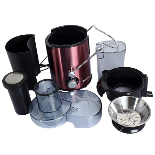 Pringle Juiceman | Centrifugal Juicer | Juicer 500 Watt | Home and Kitchen | Wide Mouth & 2 Speed & Pulse Function |Stainless Steel Mesh |Includes Juicer Jar and Detachable Pulp Collector | Rose Gold - Image 3