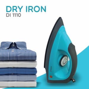 Pringle DI-1110 Lightweight 1000W Dry Iron Anti bacterial German Weilburger Double Coated Black Soleplate With 1Year Onsite Warranty