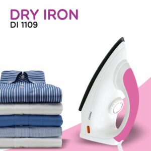 Pringle DI-1109 1000W Light Weight Dry Iron with Advance Soleplate and Anti-bacterial German Coating Technology- Pink