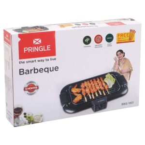Pringle BBQ 1901 Electric Barbecue Grill 2000 Watt (1 BBQ, 5 Skewers) Smokeless Portable Adjustable Temperature Control Indoor and Outdoor barbeque grill for home
