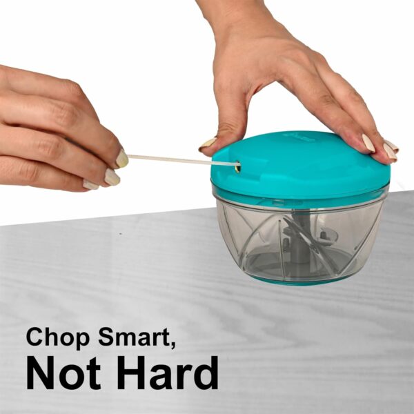 Pringle Mini Handy and Compact Chopper with 3 Blades for Effortlessly Chopping Vegetables and Fruits for Your Kitchen, 400 ml - Image 2