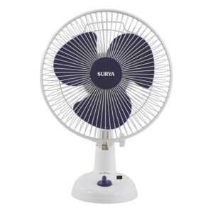 SURYA ROSHNI Breezo 225 mm Table cum Wall Fan | High-Speed Fan with 2600 RPM | 50W Energy-Efficient Motor | Enhanced T.O.P. Protection
