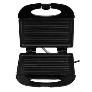 Pringle 2 Slice Grill Sandwich Maker | Fixed Non-Stick Grill Plates with Powerful 800 Watt Heating Rods |Easy to Clean Non-Stick Greblon Coating | With Light Indicator | 1 Year Warranty - Black