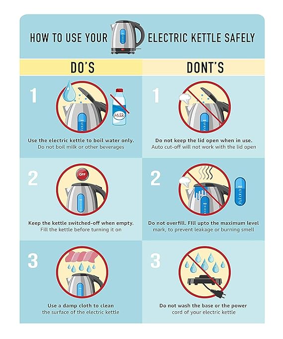 Pigeon by Stovekraft 1.5 Litre Stainless Steel Hot Electric Kettle - Image 5