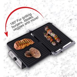 Pringle 4 Slice Non-Stick 180° Rotation Sandwich and Panini Toaster Griller Automatic Temperature Cut-off with LED Indicator For Home And Kitchen - GM 720 | 2000 watt