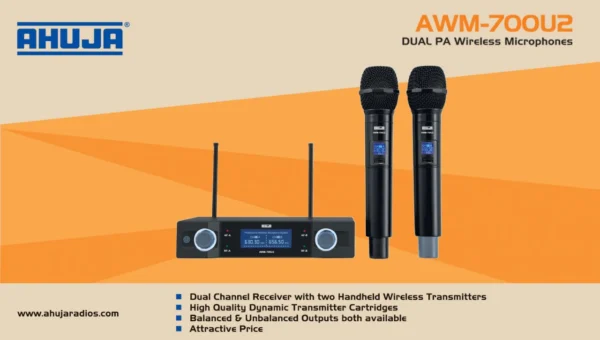 Ahuja AWM 700U2 UHF Wireless Microphone - Image 2