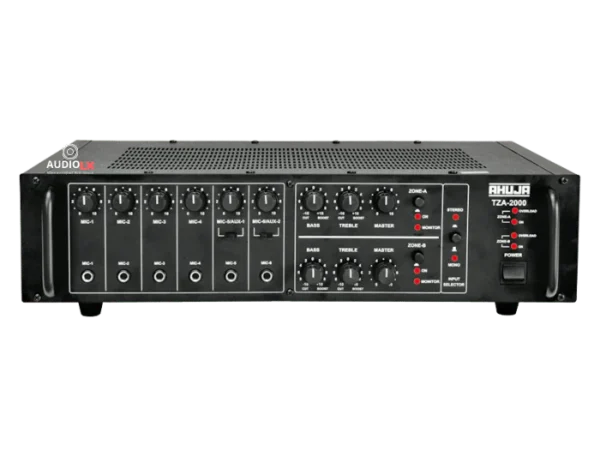 TZA-2000 - Ahuja 200 Watts 2 Zone PA Mixer Amplifier