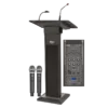 Ahuja Podium ASL 3000R PA LECTERN SYSTEM with 2 wireless mic, 1 podium mic, Speaker, Bluetooth, In-built Rec, USB, SD card & Reading Light