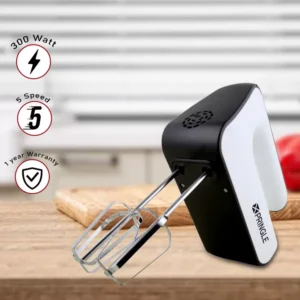 PRINGLE 300 W White and Black Hand Blender  (HM08)