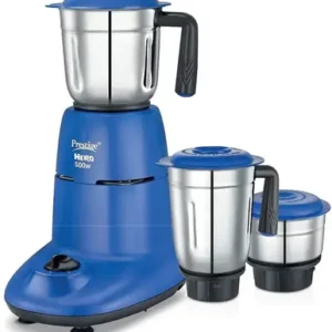 Prestige Hero 500W 3 Jar Stainless Steel Mixer 500 W Mixer Grinder  (Hero 500W 3 Jar Stainless Steel Mixer | 3 Jars | Blue)