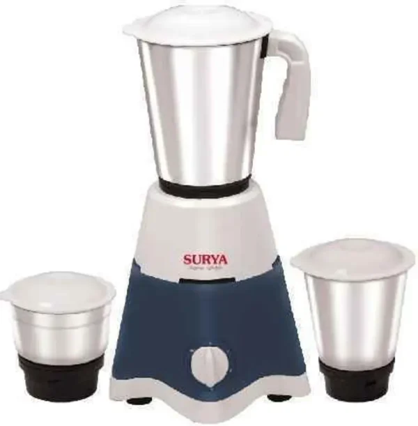 SURYA super 220 W Juicer Mixer Grinder  (SUPER 500W | 3 Jars | White)