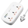 Portronics Power Plate 16 Extension Board with 45W Type-C PD Charging, 3 Universal Sockets, 3 USB Ports, 3 Meter Long Cord, 1440 Watts, Multi Plug for Home Appliances (6 Amp, White)