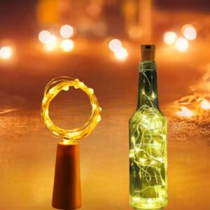 Bottle Lights with Cork-Mini Copper Wire Battery Operated String Decorative Fairy Lights with Pack of 1