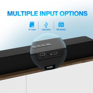 UBON Badshaah 20W BT Soundbar with 10 Hours Playtime | Bluetooth 5.3, Aux & USB Connectivity | 2000 mAh Battery | 2X Bass (Black)