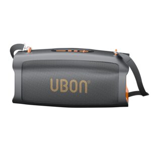 UBON 30 Watt Wireless Party Speaker (SP-85) with 20 Hours Long Playtime | 4000 mAh Battery, Surround Sound, Multple Connectivity - TF Card, BTV5.3, Aux, Built in FM Radio (Black)