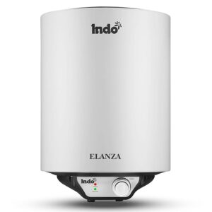 Indo Elanza 10 L Storage Water Heater (Geyser) with Polymer Coating | 2000 Watts | 2 Years Product Warranty & 5 Years Warranty on Tank (Grey)