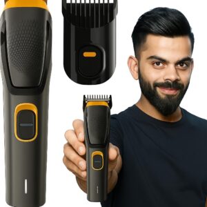 Htc-509 Hair Trimmer for Men | Beard & Mustache Grooming Kit with Precision Blades, Adjustable Comb, USB Charging, Cordless Professional Hair Clipper