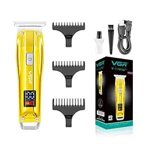 VGR V-956 Professional Trimmer with Turbo Mode & Digital LED Display Trimmer 100 min Runtime 3 Length Settings (Gold)