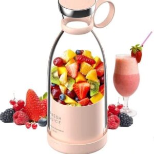 Portable Mini Juice Blender 420ml | USB Rechargeable Personal Smoothie Maker | Travel Juicer Bottle with Stainless Steel Blades | Lightweight & Easy to Clean